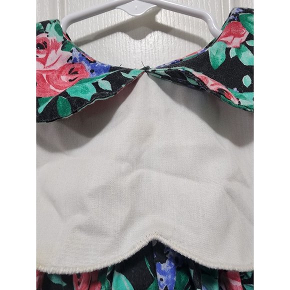 Vtg Girls Dress Floral Size 4 Little Grown Ups Double Collared Easter Spring - Picture 6 of 7